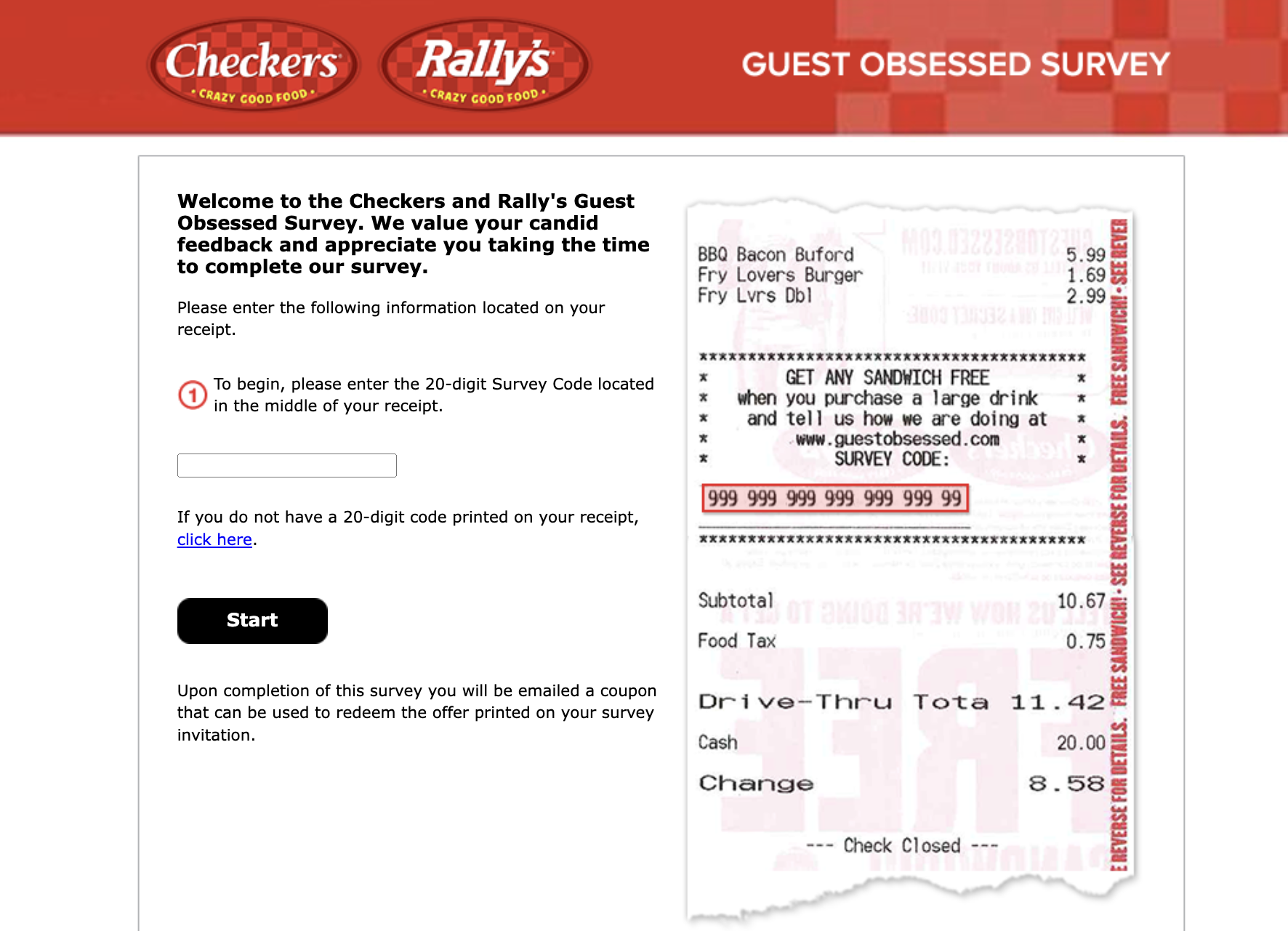 Guestobsessed Survey - FREE Coupon Checkers & Rally's